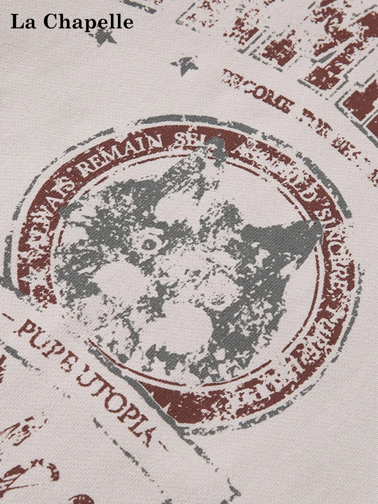 سترة La Chapelle النسائية المستديرة بطباعة حروف Ne فضفاضة تناسب الأمريكية الرجعية عارضة طويلة Sve للطلاب