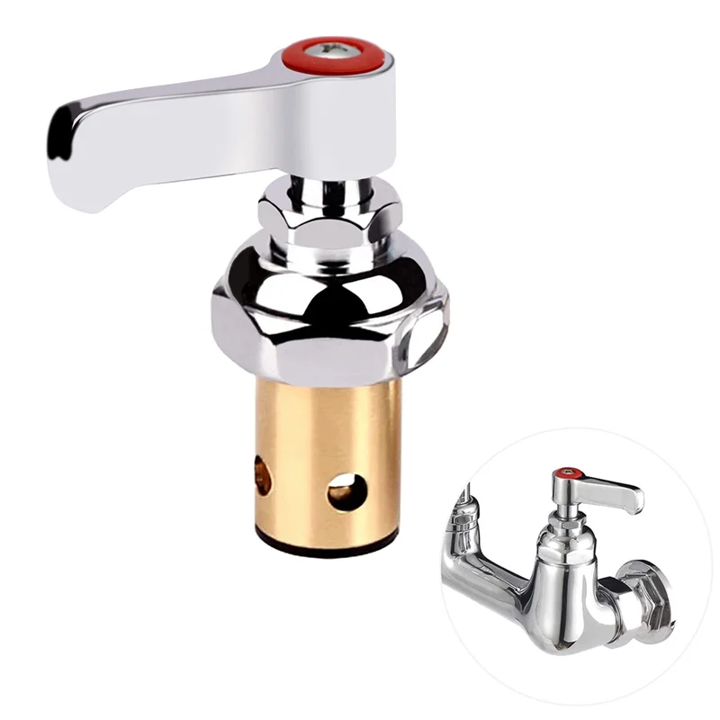 

KB-Brass Faucets Parts Hot Side Handle Stem Assembly 002714-40 - Commercial Grade Kitchen Use With Performance