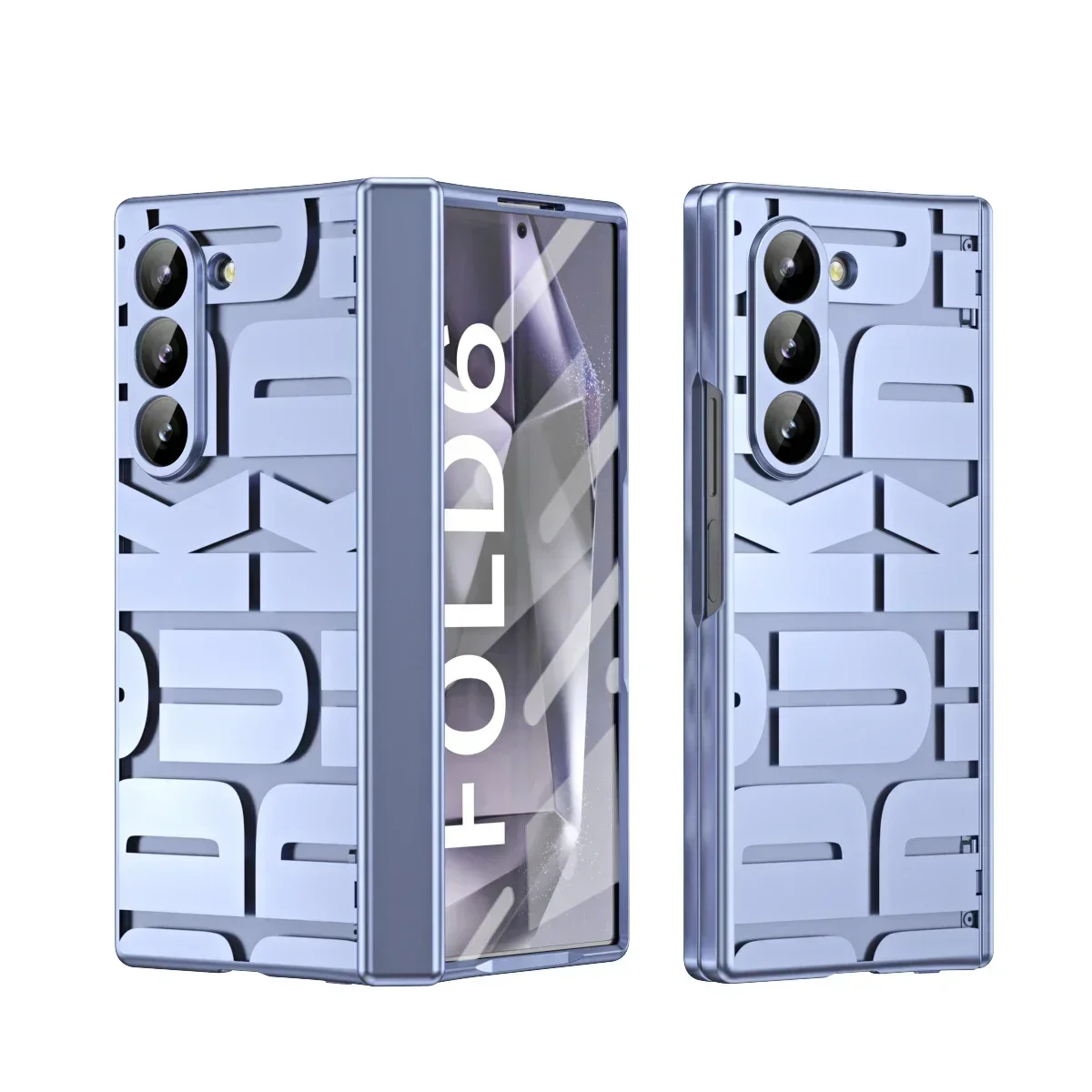 

Mechanical Plating Comes with A Screen Protector Phone Case for Samsung Galaxy Z Fold 7 6 5 4 3 5G All-round Protective Case