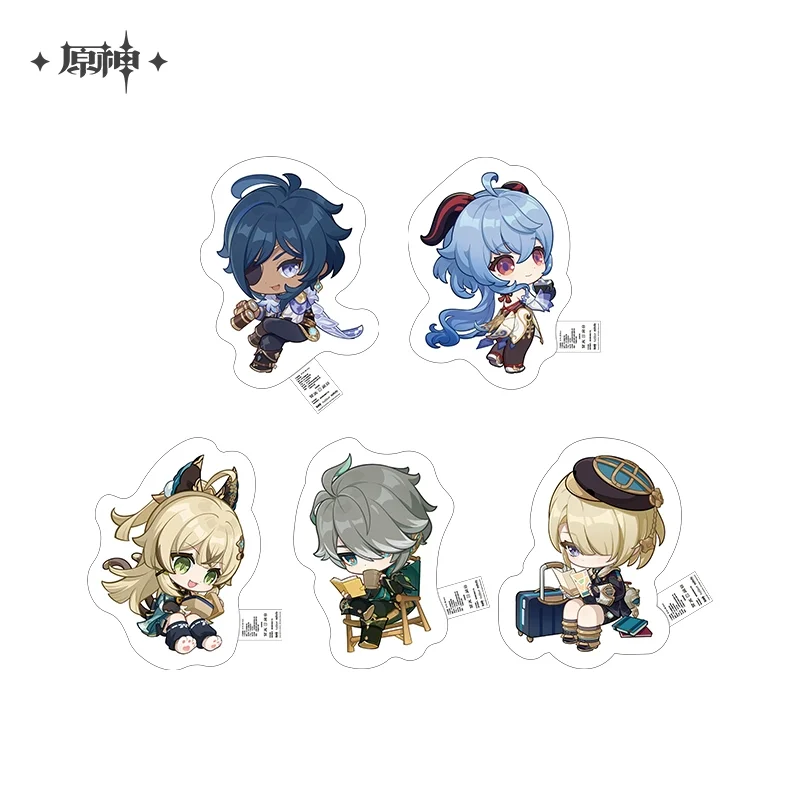Sunsyea Genshin Impact Official Merch miHoYo Original Q Version Theme Series Badge Acrylic Ornament Pillow Alhaitham Kaeya Ganyu