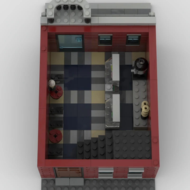 ชุดตัวต่อโมเดลถนนเมือง ร้านไอศกรีมและโรงงาน ของเล่นประกอบสำเร็จรูป เทคโนโลยีโมดูลาร์ ของขวัญวันหยุดสำหรับเด็ก