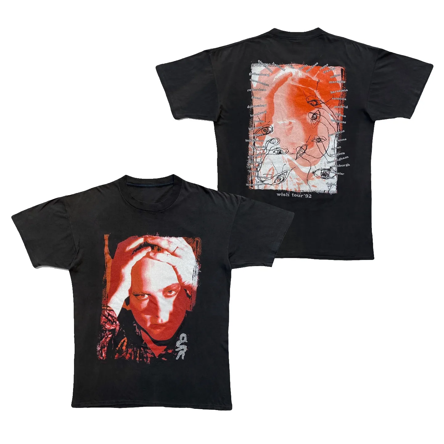 2026 New Model The Cure Healing Band American Rock Long-Sleeved Vintage Loose-Fitting Printed Men's T-Shirt