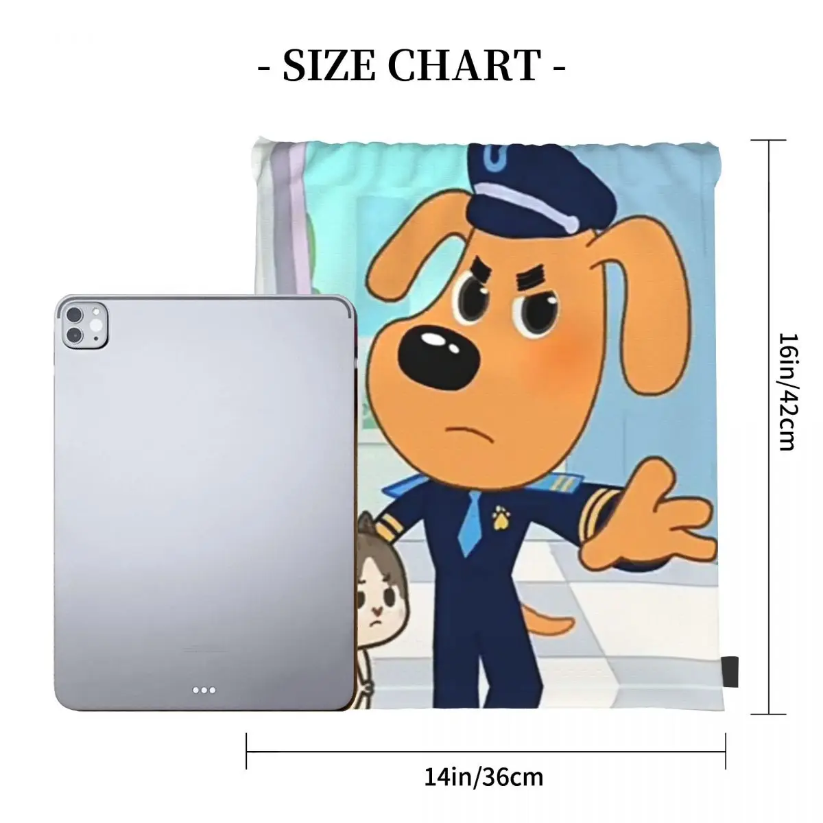 Sheriff Labrador Backpacks Multi-function Portable Drawstring Bundle Pocket Sundries Bag Book Bags For Man Woman School