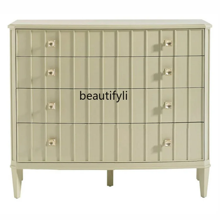 

American rural solid wood chest, European pastoral foyer entrance cabinet, bedroom storage cabinet