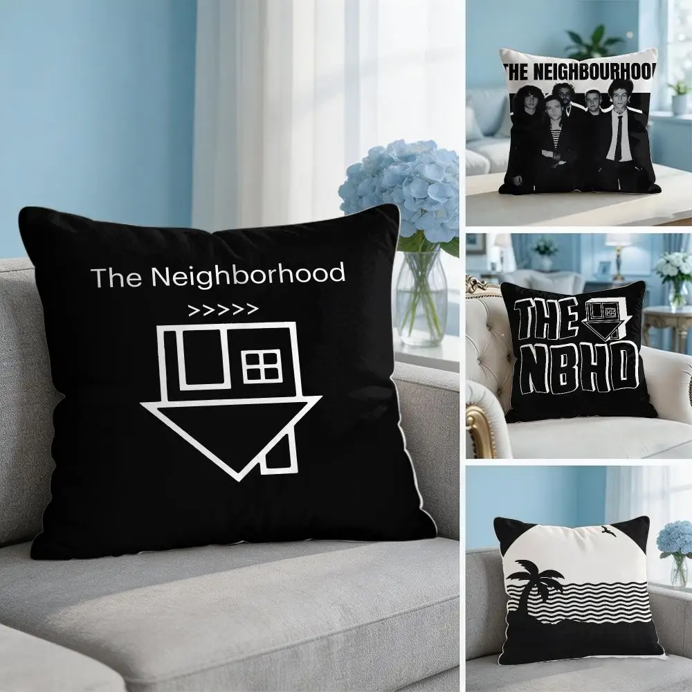 Band The N-Neighborhood TNBH Cushion Cover Soft Short Plush Throw Pillow Cover Hidden Zipper Cutecore Sofa Bedroom Home Decor