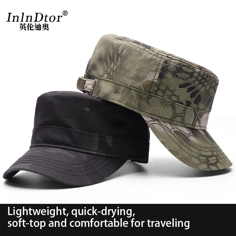 

Winter outdoor python pattern flat cap quick-drying waterproof sunscreen instructor tactical back button military cap