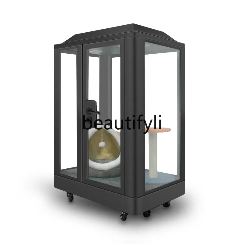 

Kennel cat household multi-functional sound insulation box mini cat house mobile silent sound insulation room
