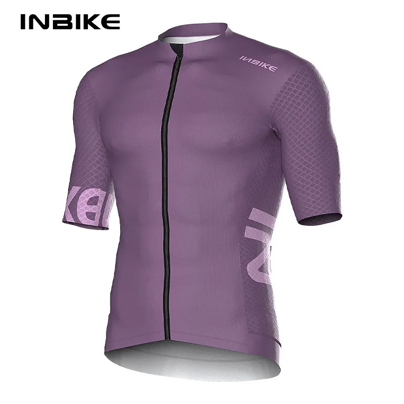 INBIKE Herren-Kurzarmtrikot, Sommer-Profi-MTB-Bekleidung für Herren, schnell trocknende Mountainbike-Shirts mit 3 Taschen