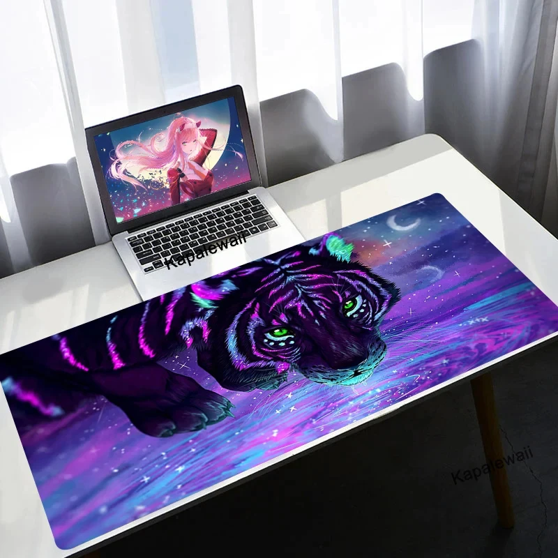 

Игровой коврик для мыши Tiger, большой игровой коврик для мыши, Настольная поверхность для компьютерной мыши, коврик для мыши, коврик для клавиатуры XXL, Настольный коврик