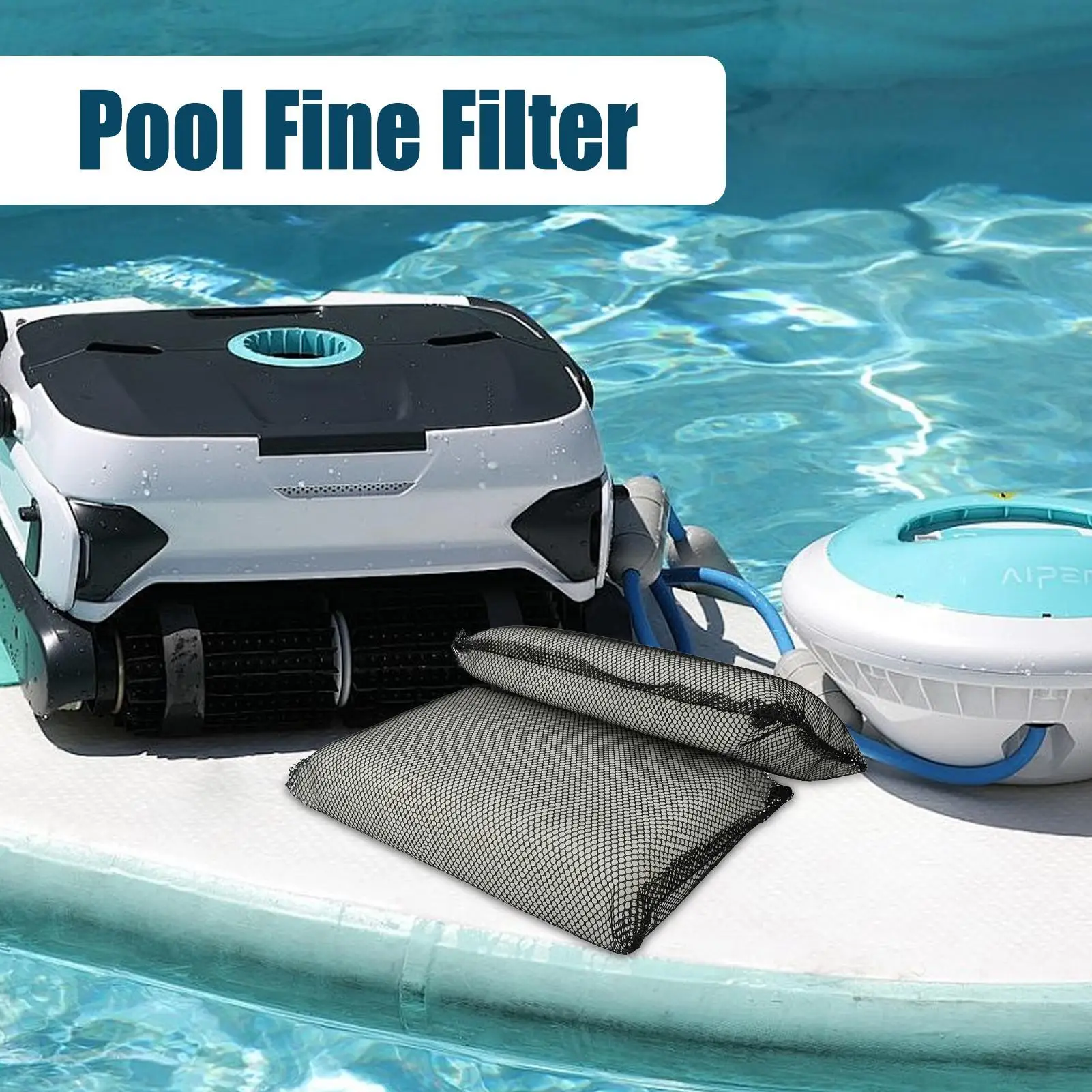 Robotic Pool Vacuum Filter 4-Pieces Robotic Pool Cleaner Fine Filter Cartridge Household Cleaning Replacement Parts For Debris