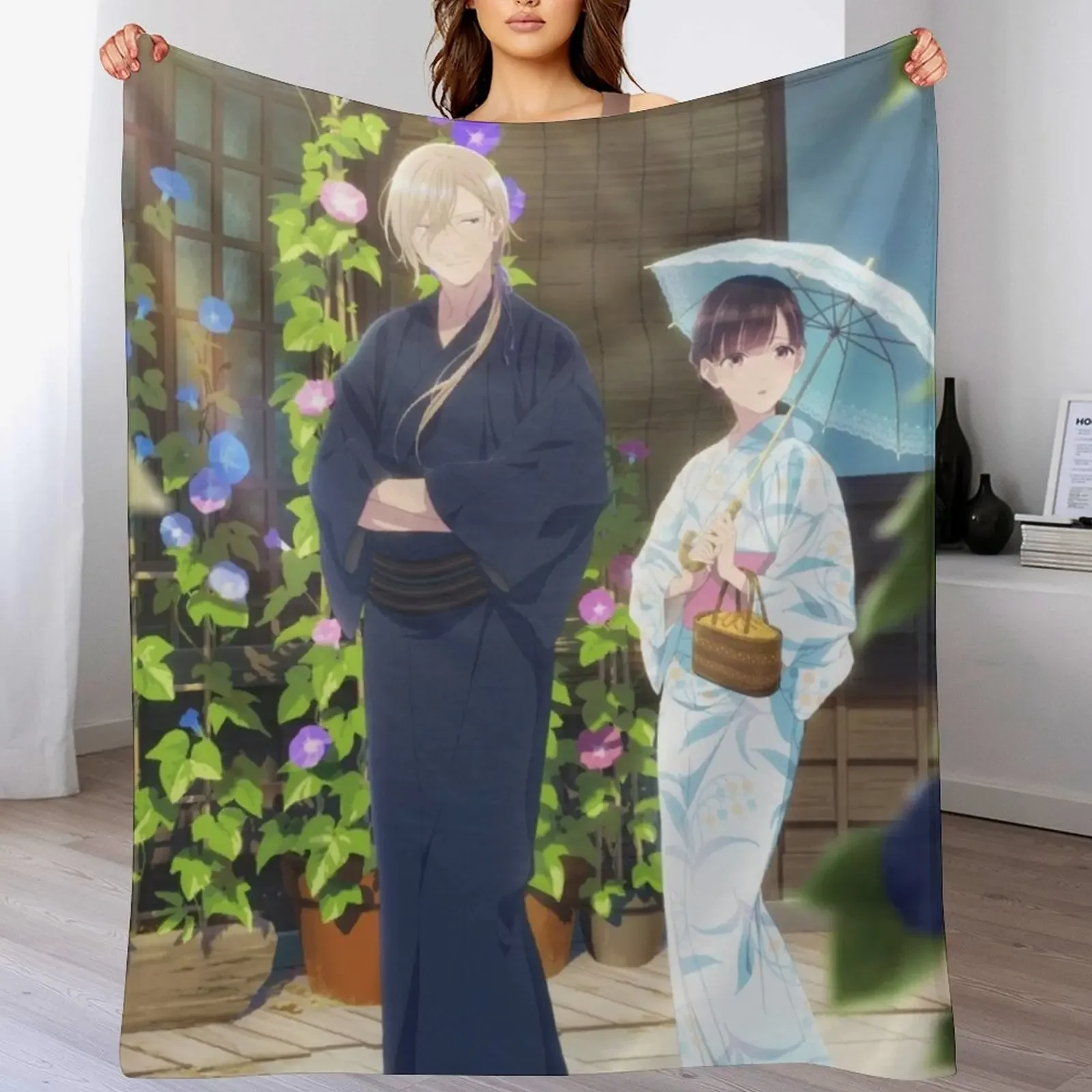 

My Happy Marriage Throw Blanket Custom Polar Designers Retros Blankets