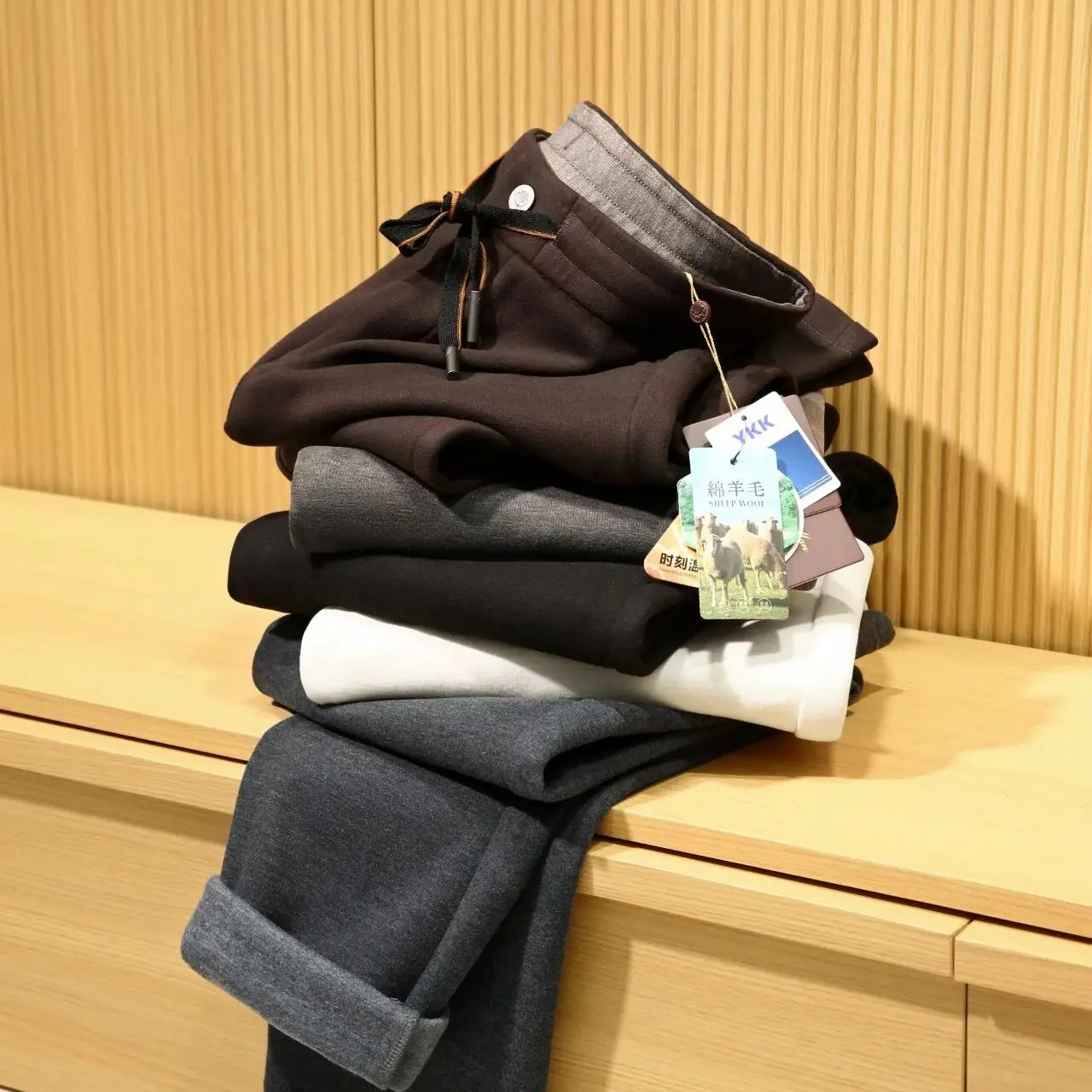 

Элитные легкие мужские брюки из шерстяной смеси для осени и зимы, теплые, деловые, повседневные, прямого кроя, класса люкс, модель LP Chino