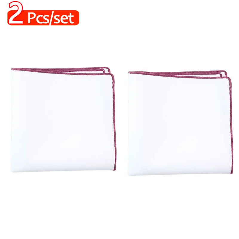 2Pcs Cotton Linen Handkerchief Set for Men