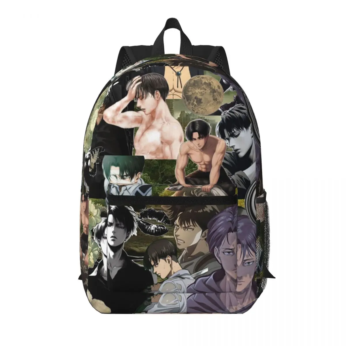 

Levi Ackerman Attack On Titan Student Backpack School Bag Hiking Travel Daypack for Boys Girls Bookbag Shoulder Bags