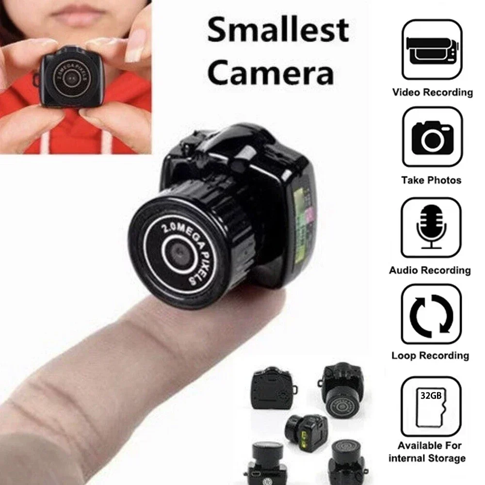 

Mini Camera HD Video with Mic Voice Monitoring Camcorder Outdoor Sport DV Micro Cam Motorcycle DVR Audio Recorder Webcam