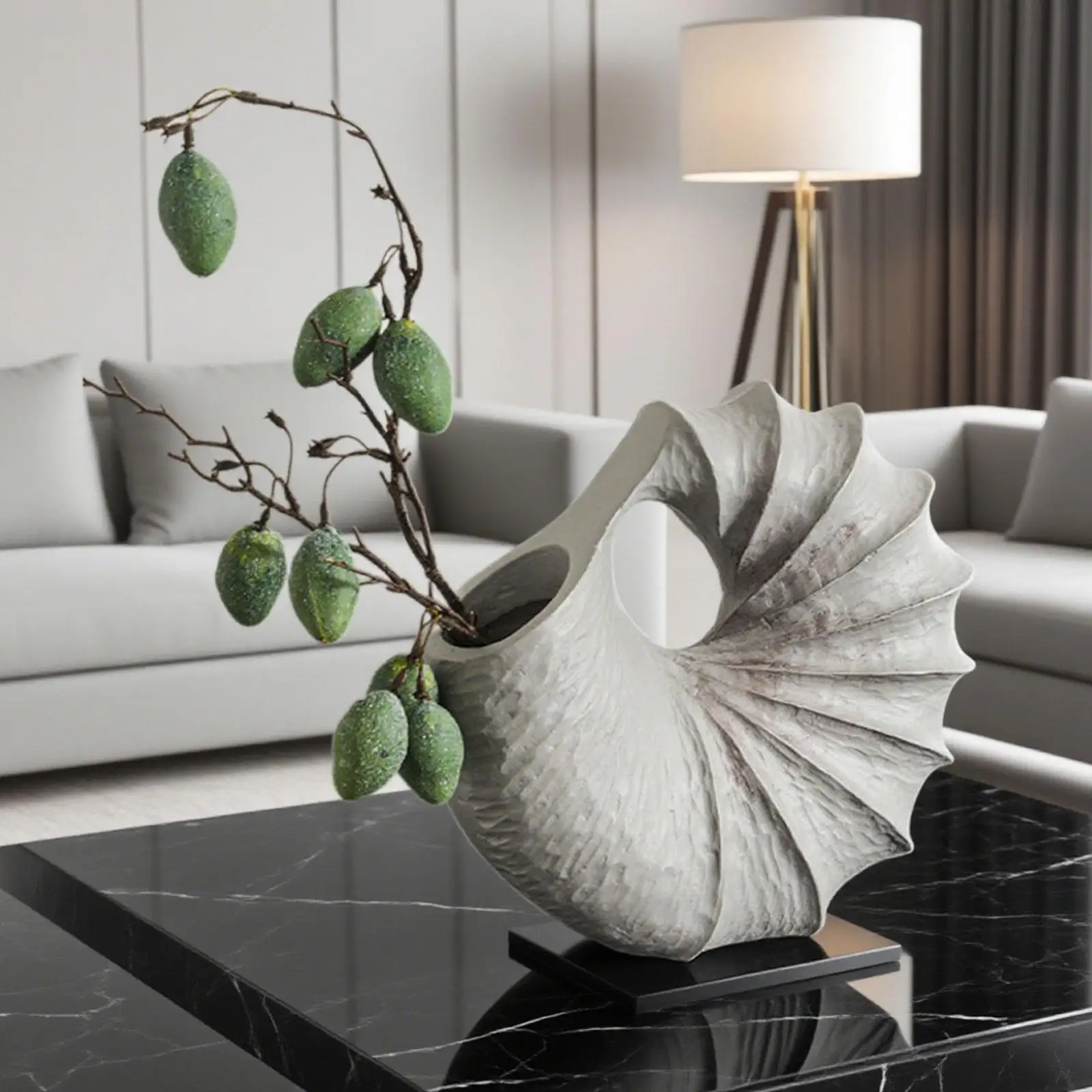 

Flower Arrangement Vase Resin Flower Pot Modern Leakproof Unique Centerpiece