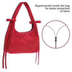 Bolsa nylon para mulheres bolsa casual com zíper adiciona estilo seu visual