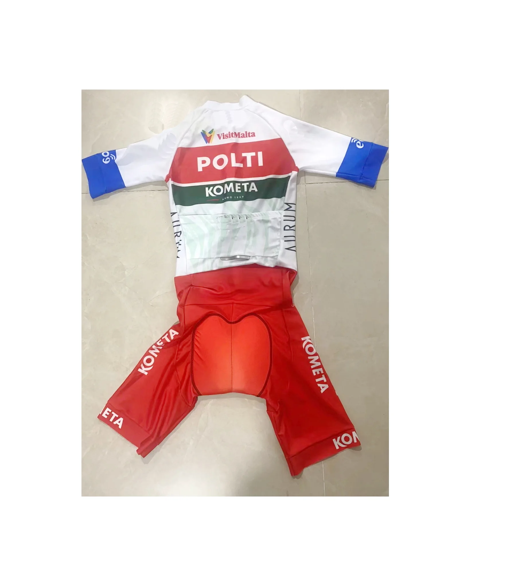 LASER CUT Skinsuit 2024 POLTI KOMETA TEAM Bodysuit SHORT Cycling Jersey Bike Bicycle Clothing Maillot Ropa Ciclismo