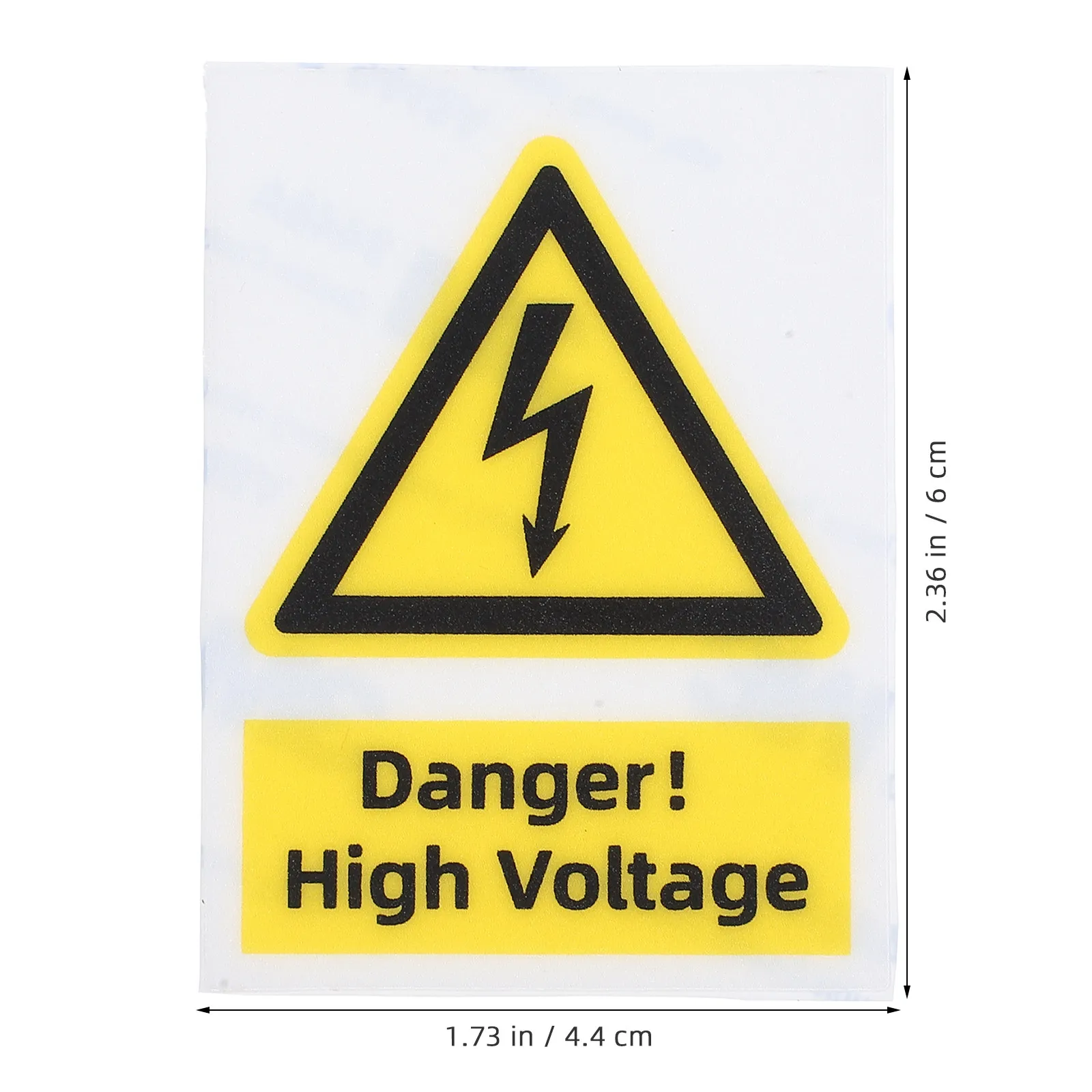 High Voltage Sticker Electrical Warning Label Safety Sign for Electric Panels Outdoor Use Eye Catching Yellow Black Design