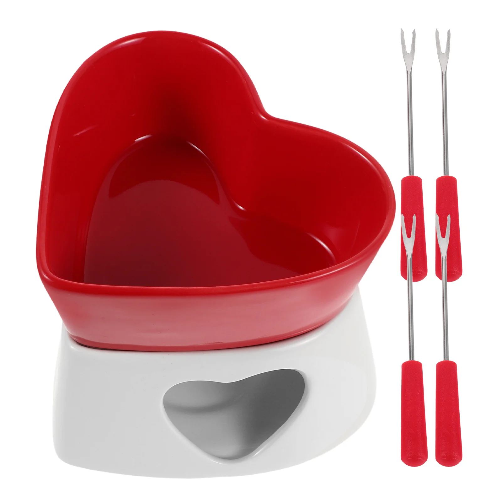 

Chocolate Melting Bowl Ceramic Fondue Pot for Dipping Kit Cheese Warmer Cup Hot Candy