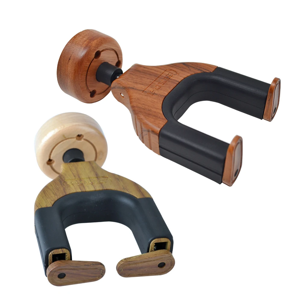 

2 Pcs Hook Solid Wood Hooks Guitar Wall Mount Removable Wooden Hangers for Hand