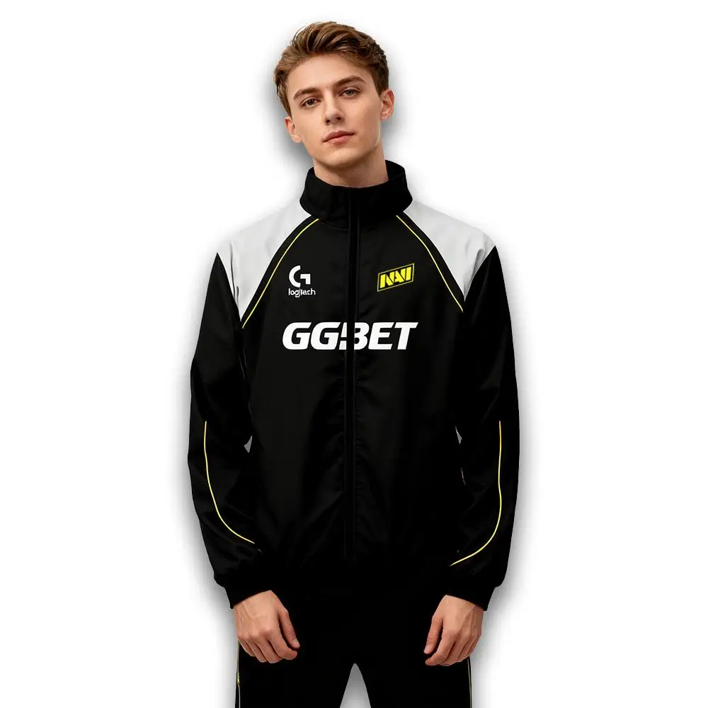 سترة NAVI Esports Club للخريف/الشتاء موحدة CS2 Pro League Team Training Jersey مع سحاب الرقبة ملابس الشارع العصرية للرجال