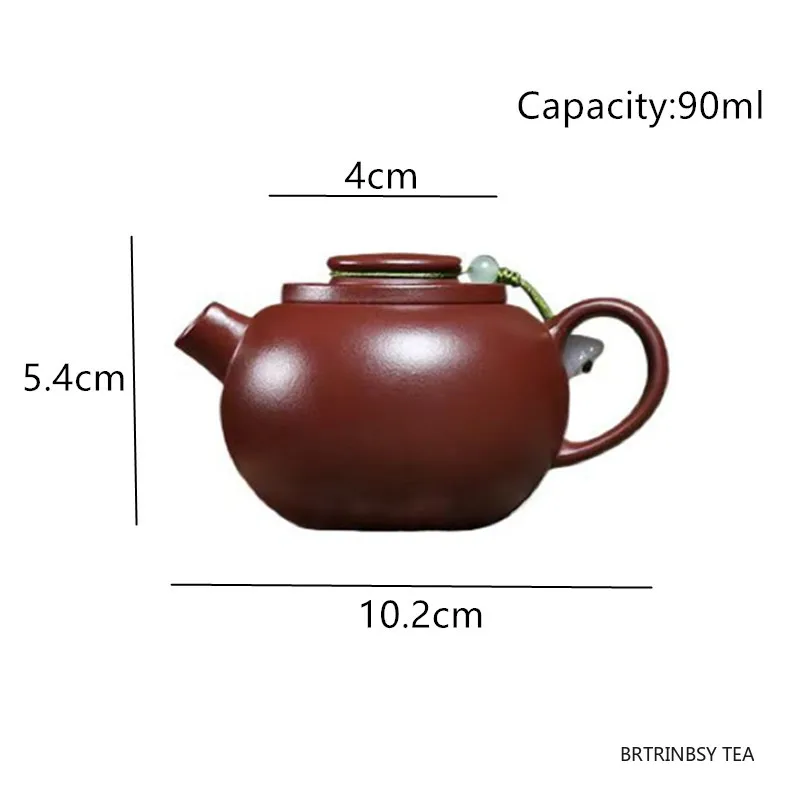 Chinese Yixing Purple Clay Teapot Beauty Tea Infuser Kettle Vintage Household Handmade Tea Pot Zisha Teaware Tea Set 90ml - view 6