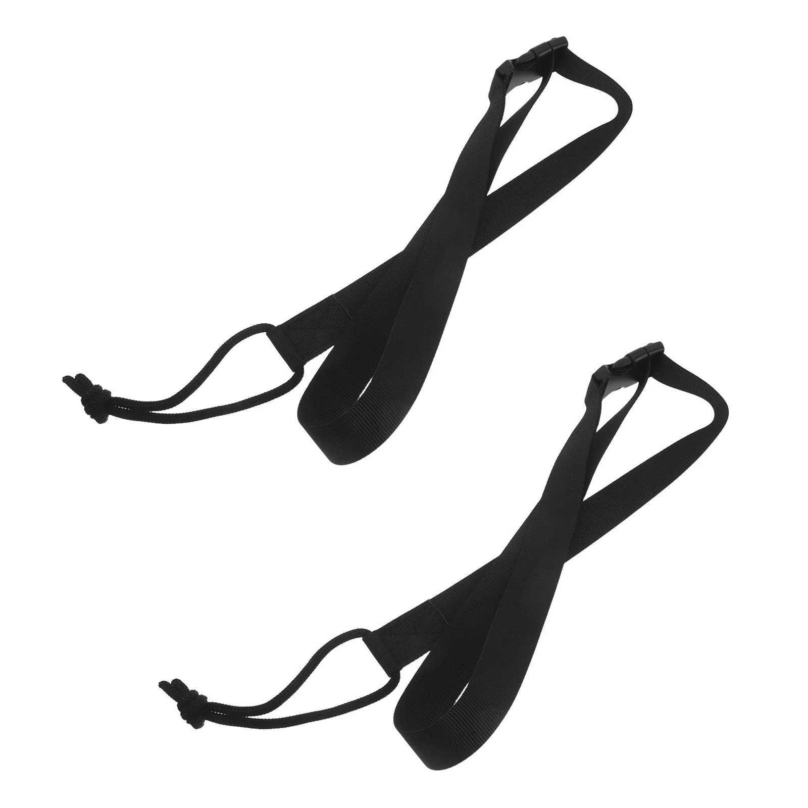 

2Pcs Snowboard Leash Adjustable Snowboard Binding Straps Secure Safety Board Leash Replacement Ski Boot Holder Strap Black Ski