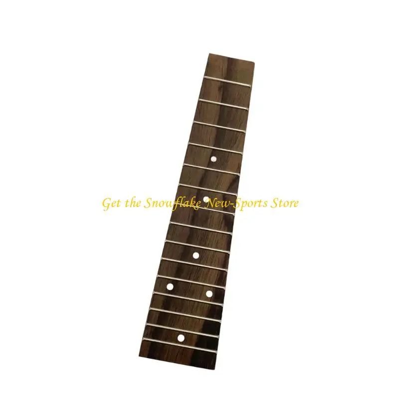 E56D Natural Rosewood 21 Inch Ukulele Fretboard Fingerboard With Brass Frets And Position Markers For Enhanced Playability