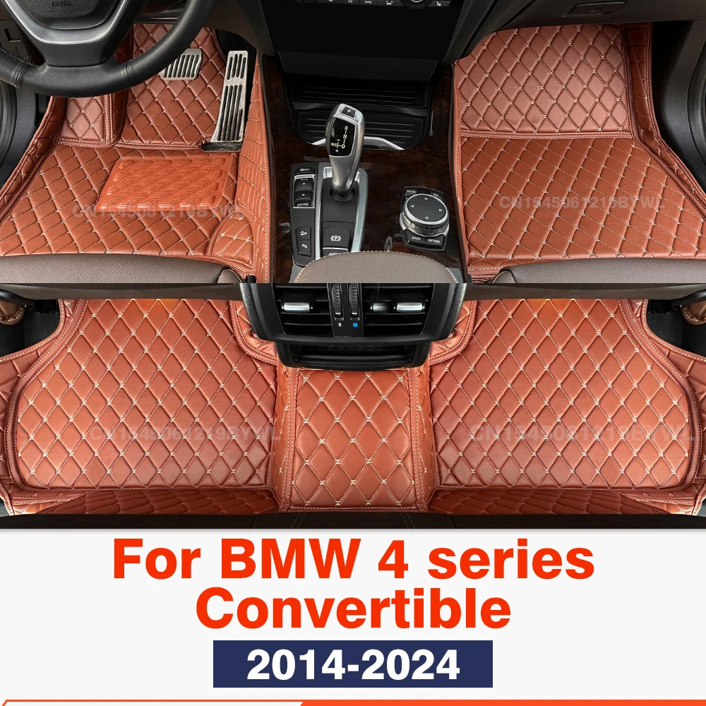 

For BMW 4 series Convertible 2014-2024 Custom Car Floor Mat Automobile Carpet Cover Interior Accessories Protective 2023 2022