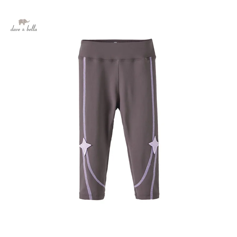 Dave Bella Children's Pants 2024 New Spring Girls' Casual Fashion Yoga Pants Tight Pants Leggings Sport DB1247849