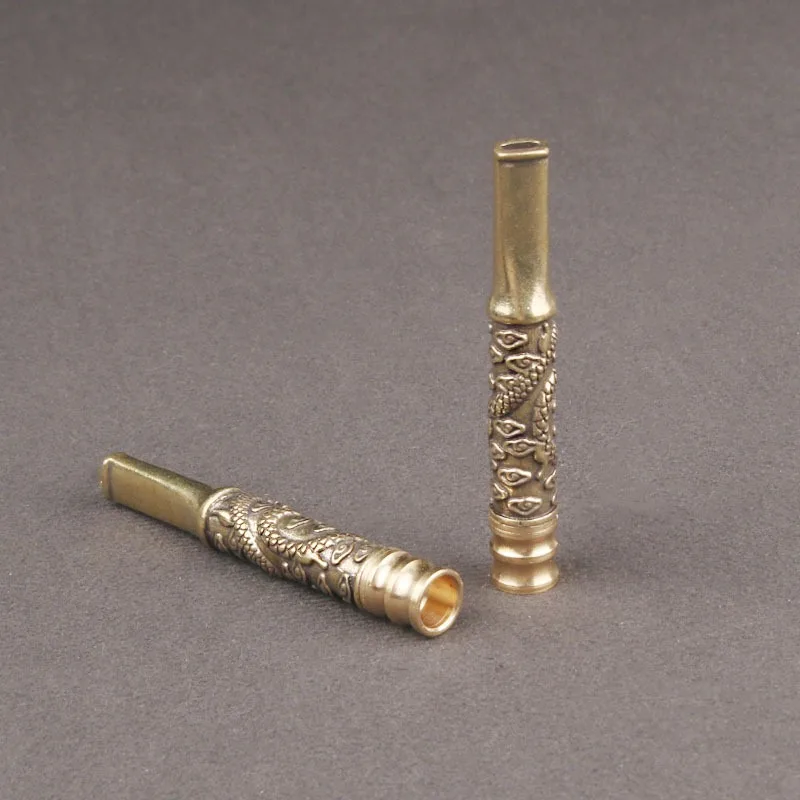 Metal Smoking Tip Detachable Cigarette Filter Portable Creative Smoke Filter Retro Brass Tobacco Filter Cleanable Cigarette Tool