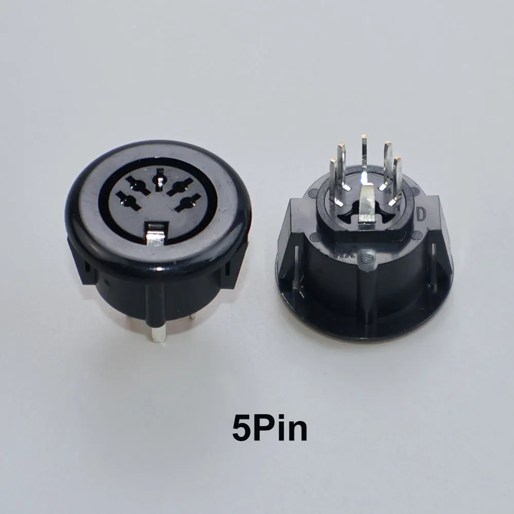 10 stks Terminal Audio Video Din Vrouwelijke Socket Connector S-video PCB Mount 3/4/5/6/8/9Pin Zilver Tone PS2 Circulaire DIN Micro Jack