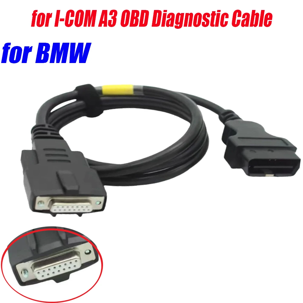 for BMW for ICOM A3 OBD Cable 16Pin OBD2 To DB15 Diagnostic Cable For BMW for ICOM‑A3 Next Car Diagnostic Tool Connecting Wire