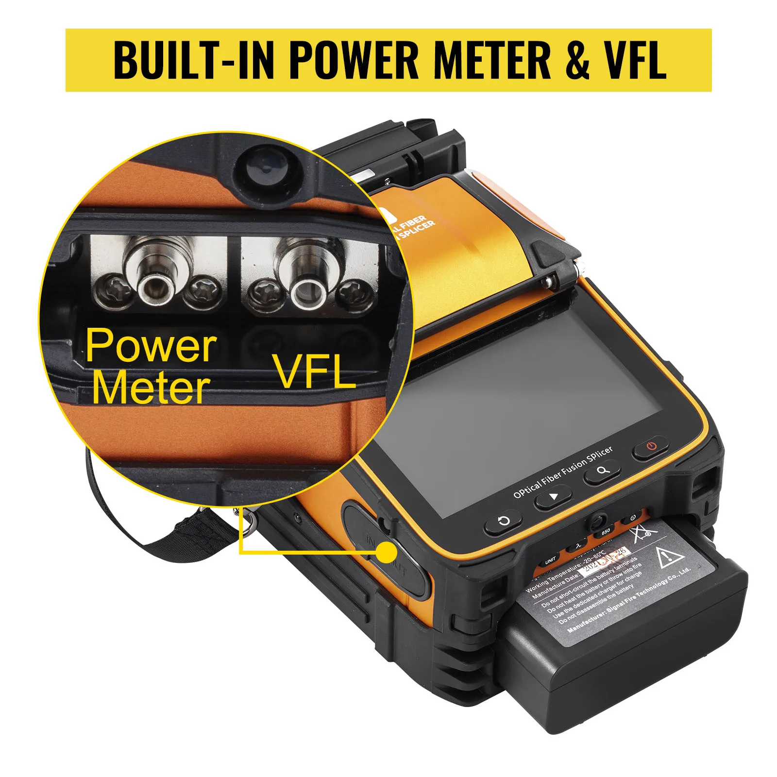 Imagem -03 - Original Signalfire Fibra Óptica Máquina Splicer Fusão Ai-9 Ai8c Núcleo Alinhamento Splicing Soldador Ferramenta Kits Opt Vfl