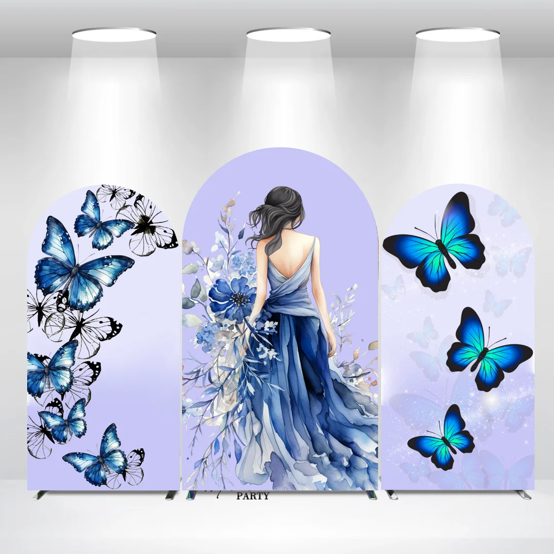 

Princess And Butterfly Baby Shower Birthday Party Arch Backdrop Cover