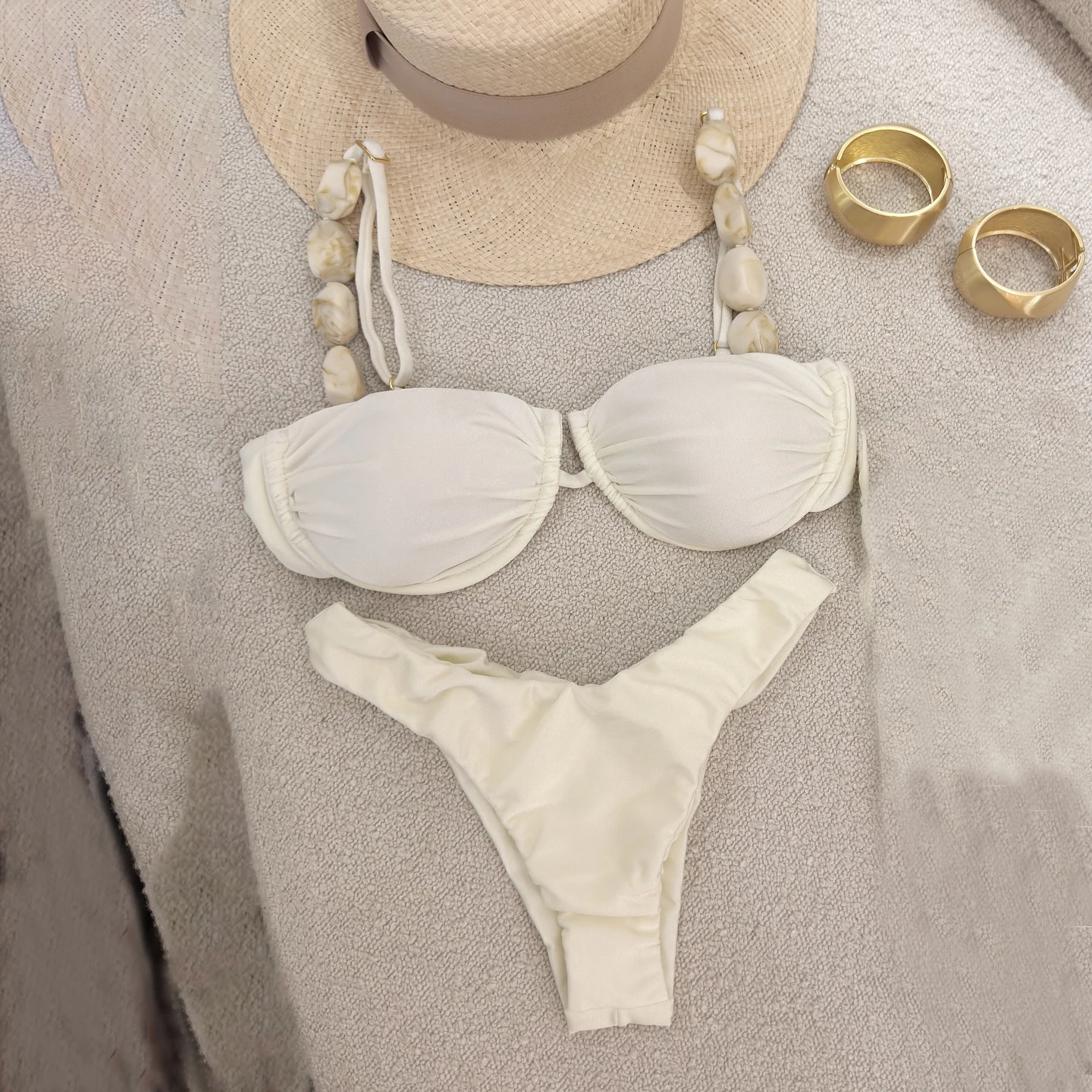 Push Up Bikinis Sexy Women Swimsuit 2025 Female Swimwear Bandeau Biquini Thong Triangle Swimming Suits Halter Bodysuit Beachwear image 5