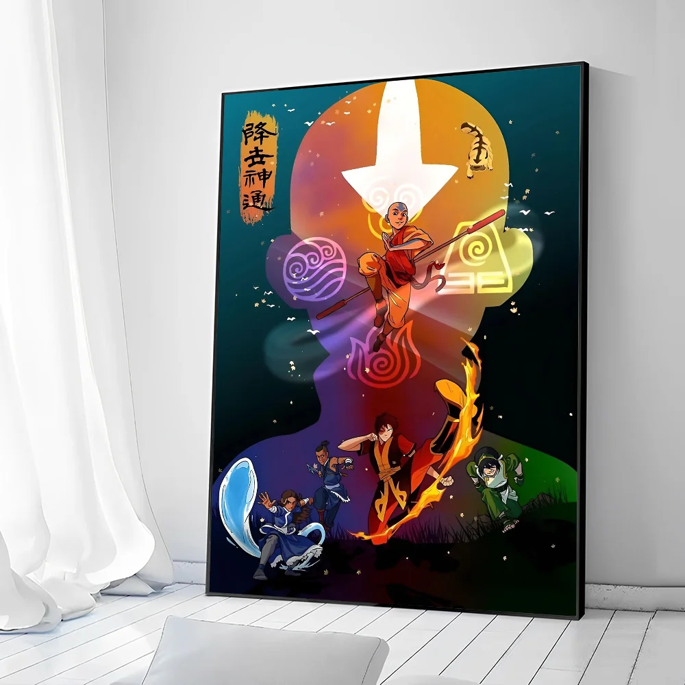 Avatar the Last Airbender Whitepaper Poster Fancy Wall Sticker for Living Room Bar Decoration Art Wall Stickers Aesthetic