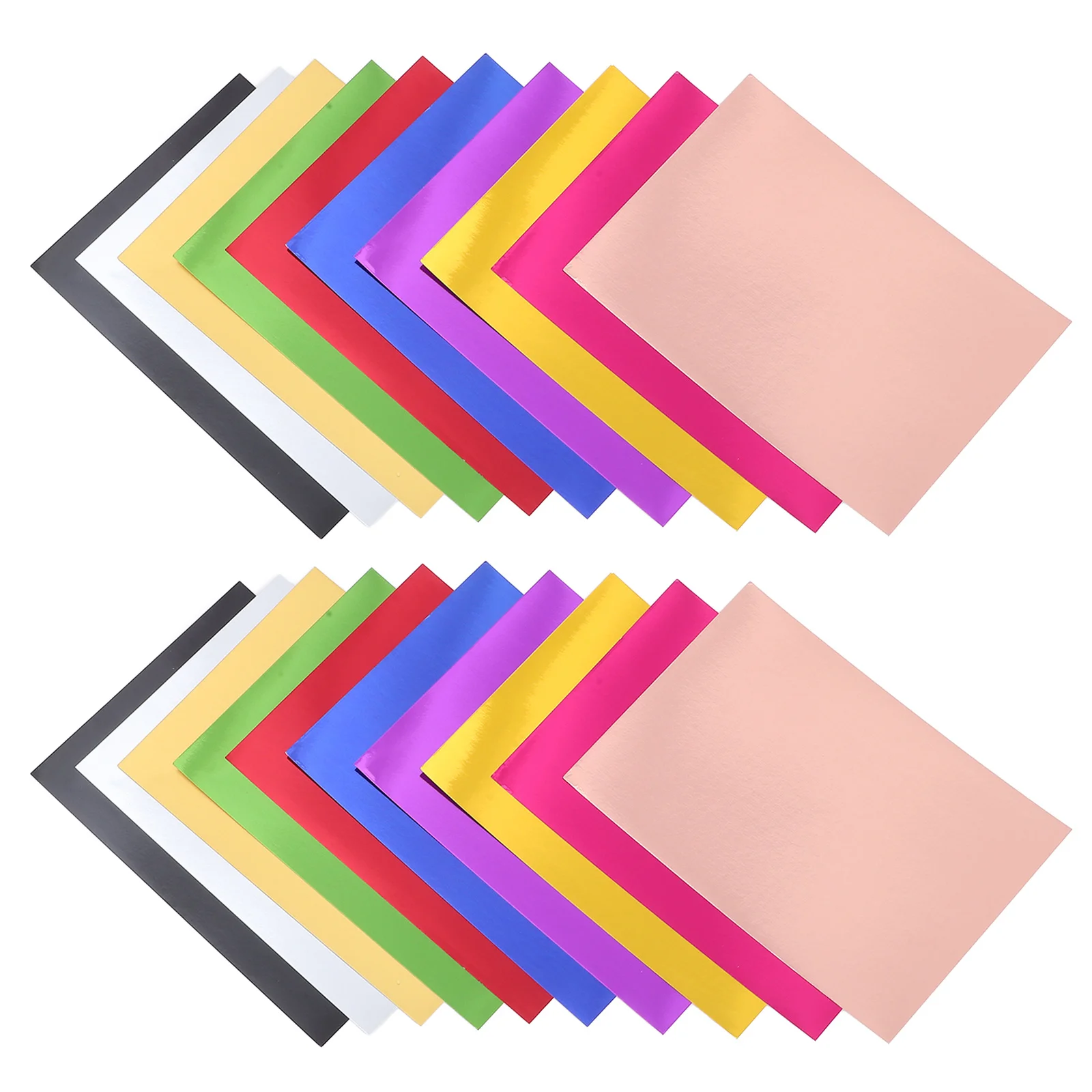 20枚 メタリックカードストック紙 カラークラフトシート A4 DIY クラフト材料 スクラップブックカード作成用品
