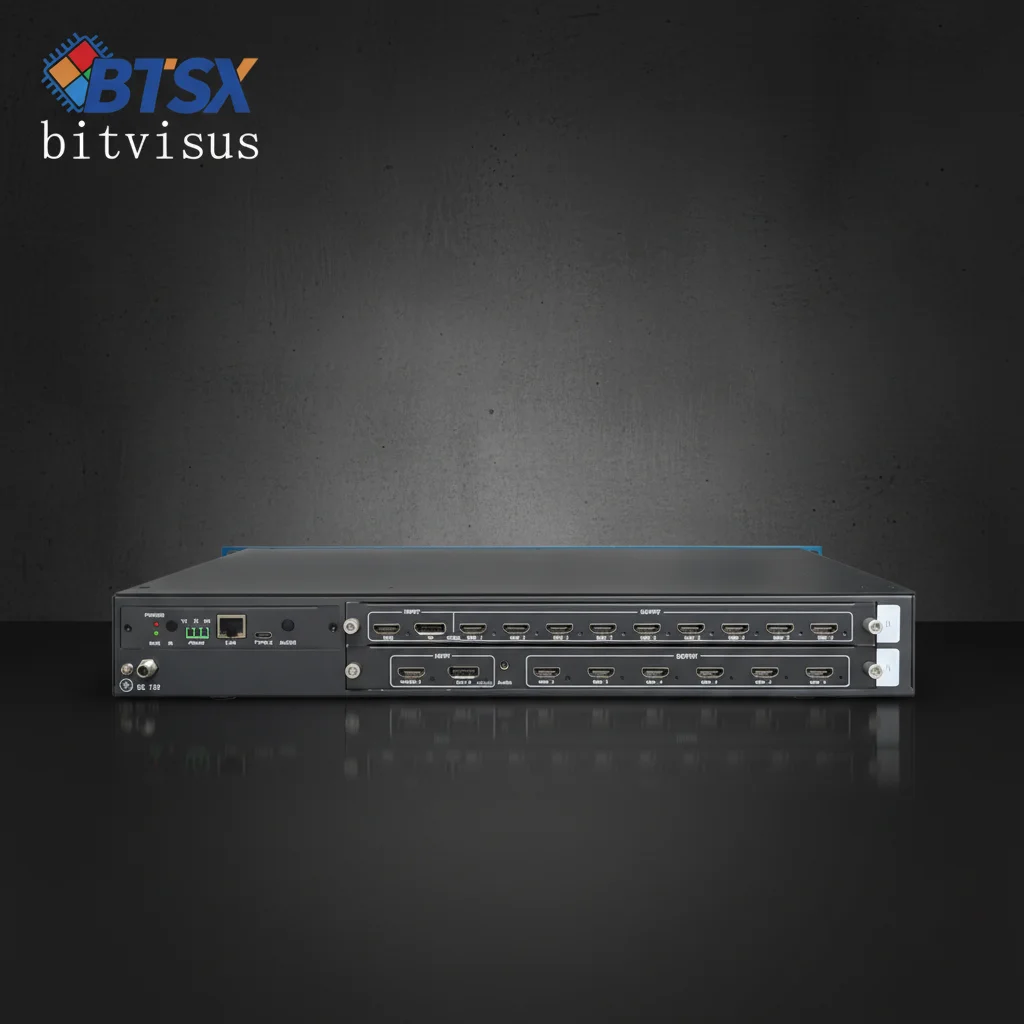 Industrial-Grade 8K60Hz Video Wall Controller, 15 HDMI Ports with CEC Function for Multi-Screen LCD/LED Setups & Projections