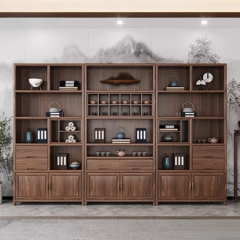 

Chinese solid wood Bogu frame screen living room display cabinet entrance tea rack partition bookshelf