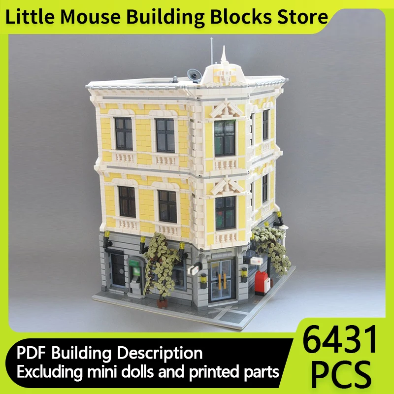 

City Street View Model MOC Building Bricks Post Office Institution Modular Technology Gifts Holiday Assemble Children Toys Suit