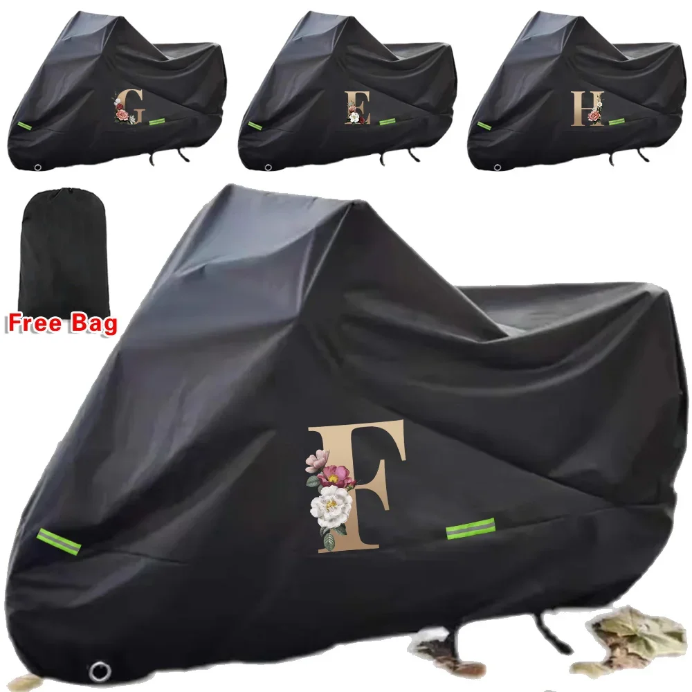 

Motorcycle Cover Bike Season Waterproof Dustproof UV Protective Ｇold Letter Series Outdoor Indoor Moto Scooter Motorbike Cover