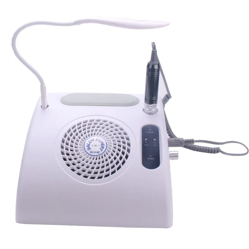 Cross-border exclusive Zhejiang nail drill ZS-801 nail dust collector led lamp three-in-one multi-function machine