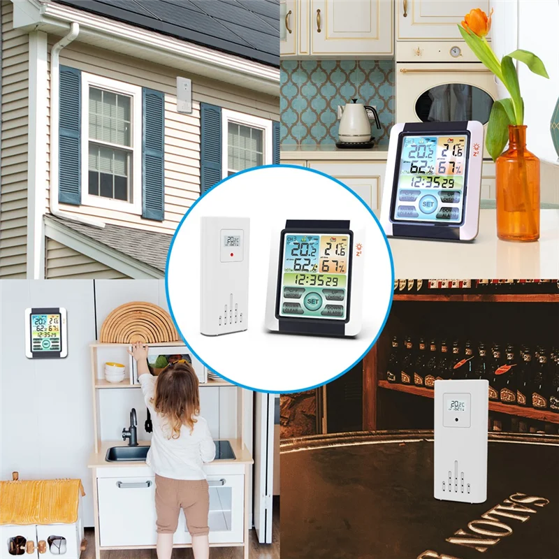 

RMWIN-Wireless Weather Station Withtouchscreen Monitor Weather Stations Withoutdoor Sensor Forhome Indoor Outdoor Combination