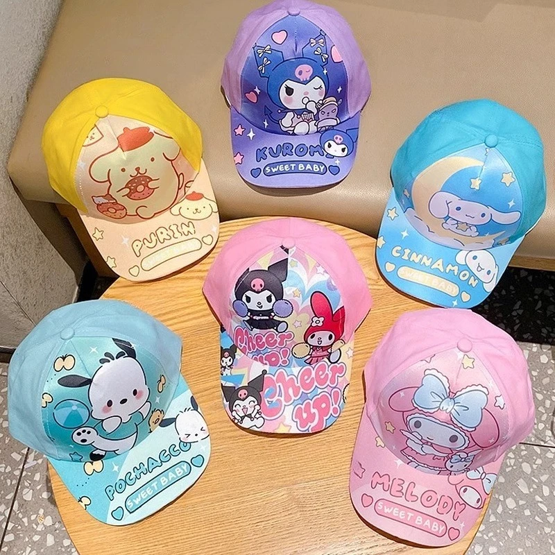 

Miniso Children's Baseball Cap Girl Sanrio Kulomi Sunscreen Hood Girl Cartoon Baseball Cap Baby Boy Hat