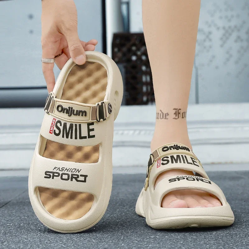 NEUE männer Massage Hausschuhe Outdoor Sandalen Strand Bequeme Weiche Rutschen Casual Schuhe Männer Indoor Outdoor Hausschuhe Große Größe 39-48 – Detail 16