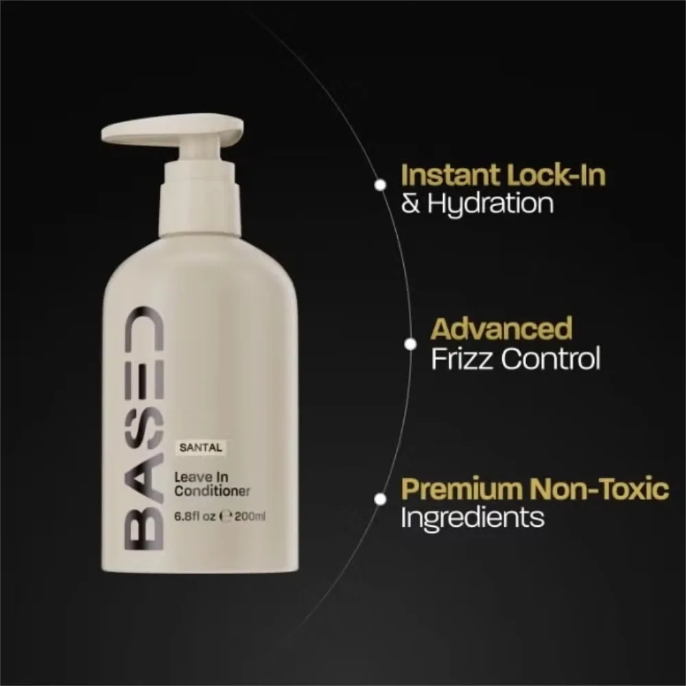 Based Santal Leave In Conditioner Instant Lock In Deep Hydration Frizz Control Adopts For Smooth And Tamed Hair Daily Hair Care