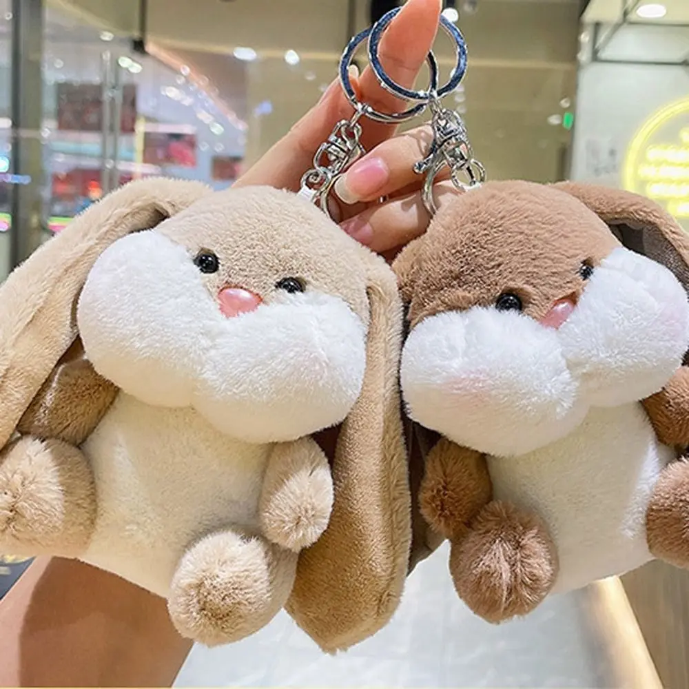 Kids Toy Kawaii Backpack Pendant Accessories Key Chain Jewelry Plush Keychain Plush Rabbit Keyring Key Ring Rabbit Plush Doll