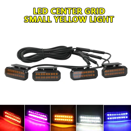 Imagen 2 del producto Para Chevrolet Silverado rejilla central especializada pequeña luz amarilla luces de rejilla delantera luz de advertencia de circulación diurna